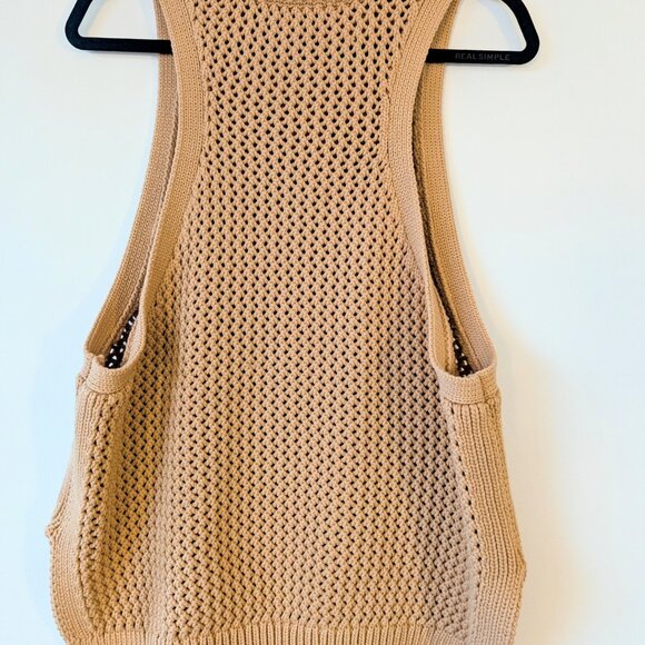 Tibi tan loose knitted tank top - Picture 2 of 4